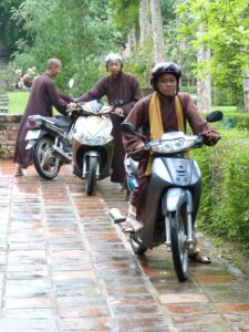 Motor monks in Hue