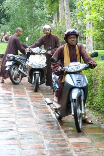Motor monks in Hue