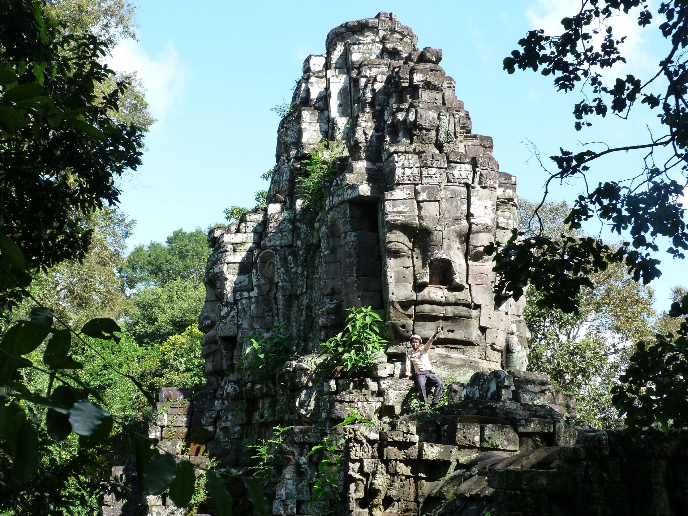 Angkor temple faces