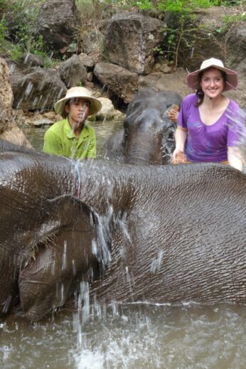 Washing an Elephant - InsideBurma Tours