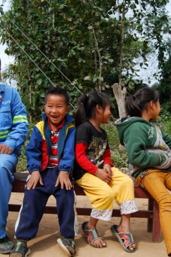 Locals Laughing in Laos 