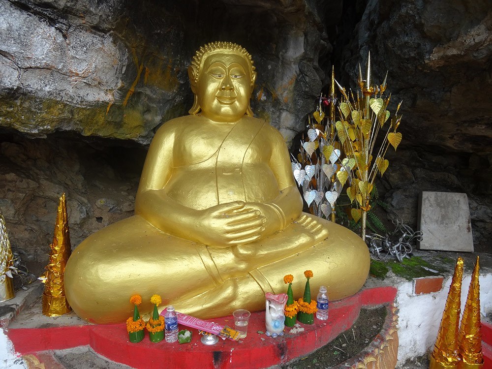 Statue at Mt Phousi, Laos