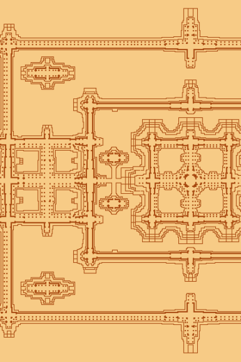 Plan of Angkor Wat's inner galleries (graphic by Baldiri)