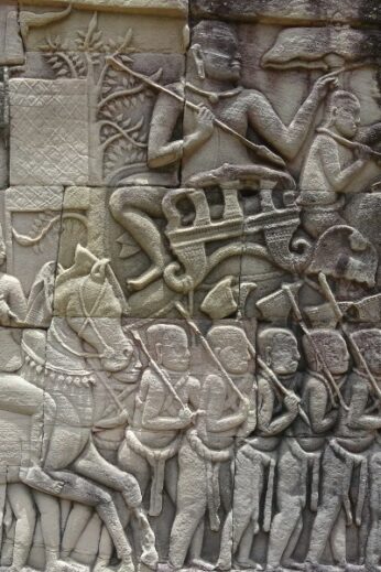 Bas reliefs at Angkor Wat