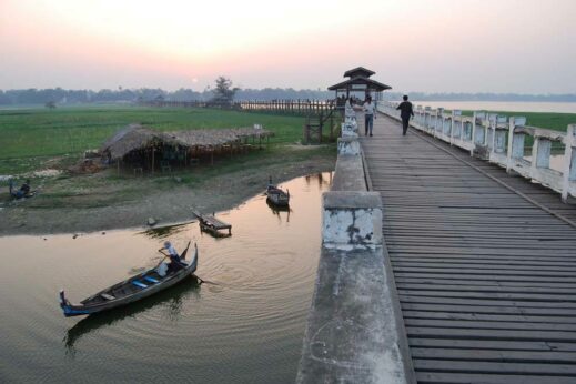 U Bein Bridge near Amarapura is at its most atmospheric at dawn