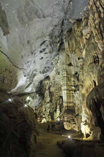 Visitors are allowed to wander Phong Nha Cave without walkways