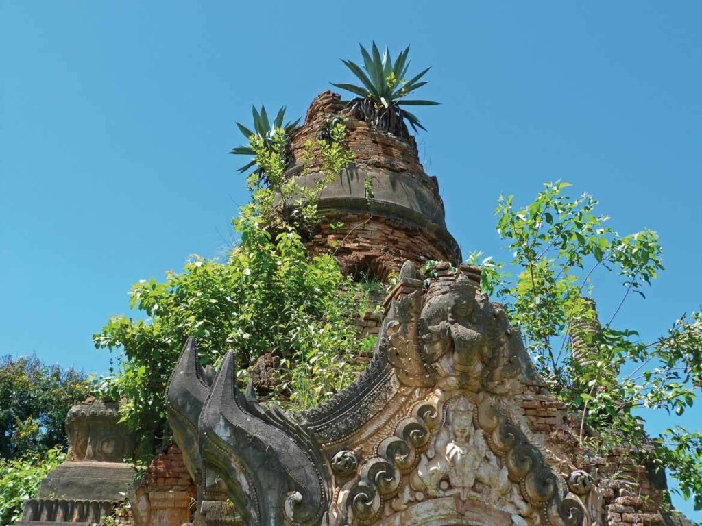 The overgrown pagodas of Shwe Indein
