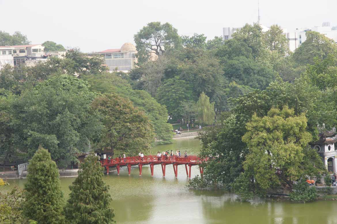 Wander around Hoan Kiem Lake in the early morning for the quintessential Vietnamese experience