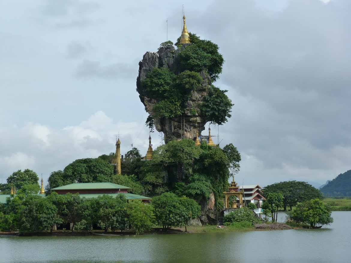Kyauk Ka Lat Pagoda defies gravity