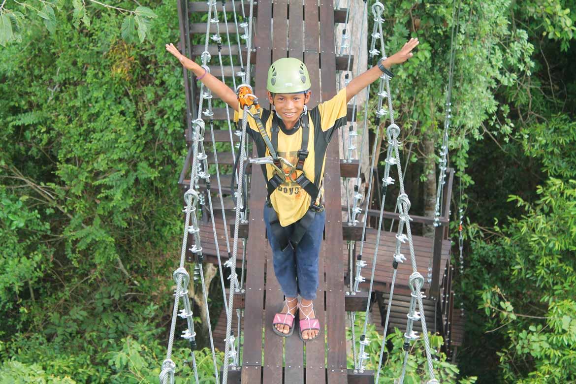 Flight of the Gibbon: just one of the child-friendly activities in Siem Reap