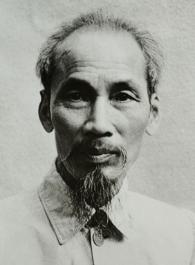 Perhaps the most famous image of Ho Chi Minh, taken c. 1946