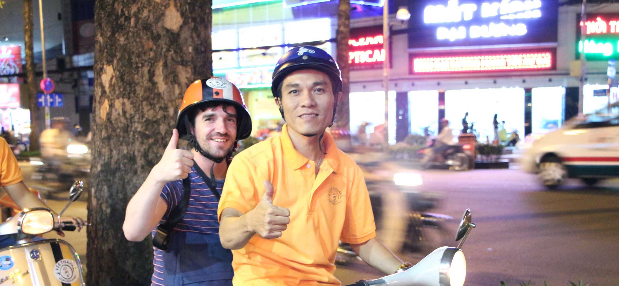 Vespa touring in Saigon