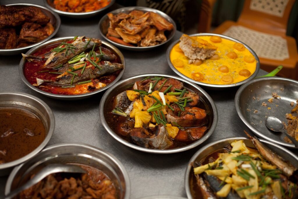 Selection of Vietnamese food