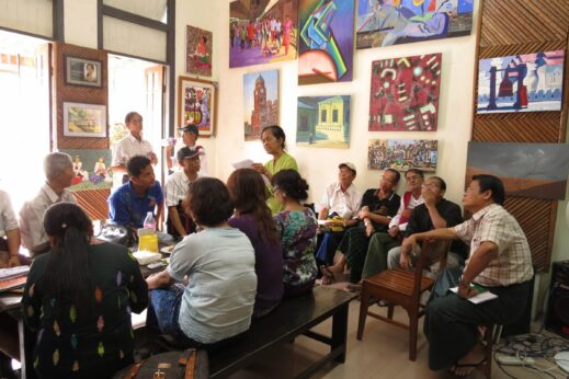 A poetry reading in Pansodan art gallery in Yangon