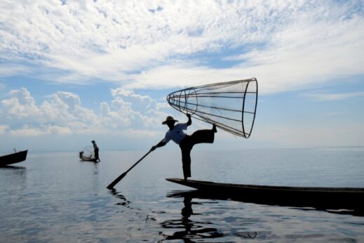 Go fishing on Inle Lake Burma (Myanmar)