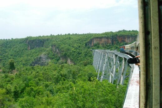 Goteik Viaduct in Burma (Myanmar), train journey to Hsipaw