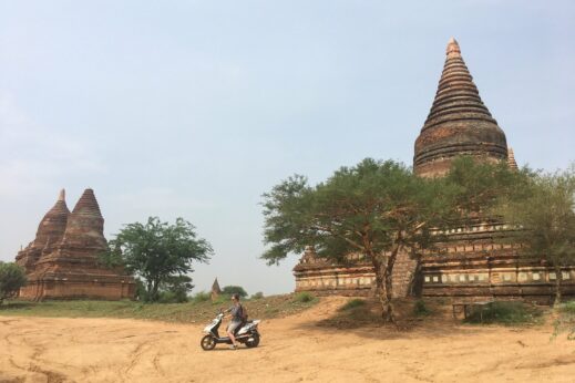Hire a scooter in Bagan to see the most of it