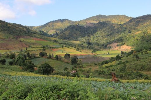 Shan State hills in Burma