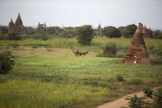 Photos of Burma, horse and cart in Bagan
