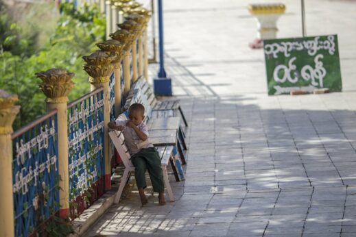 Photos of Burma - a child in Sagaing