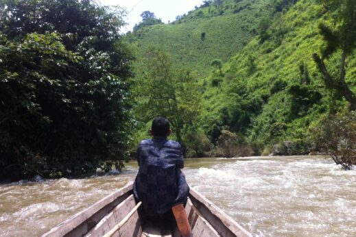 Taking a boat in Nam Et-Phou Louey National Protected Area