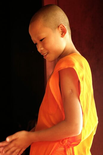 Young monk in Laos
