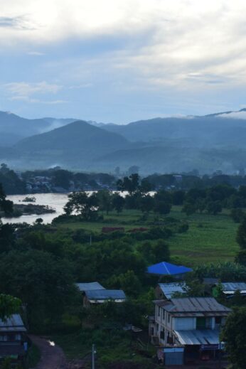 View over Nine Buddha Hill in Hsipaw
