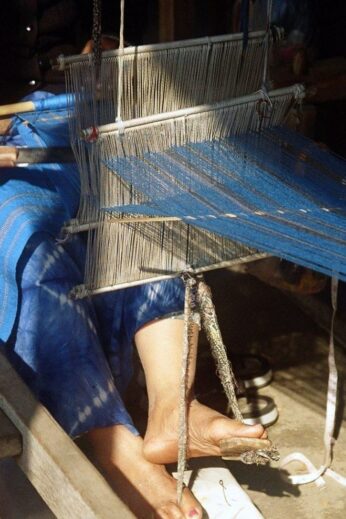 Weavers at a village in Hsipaw