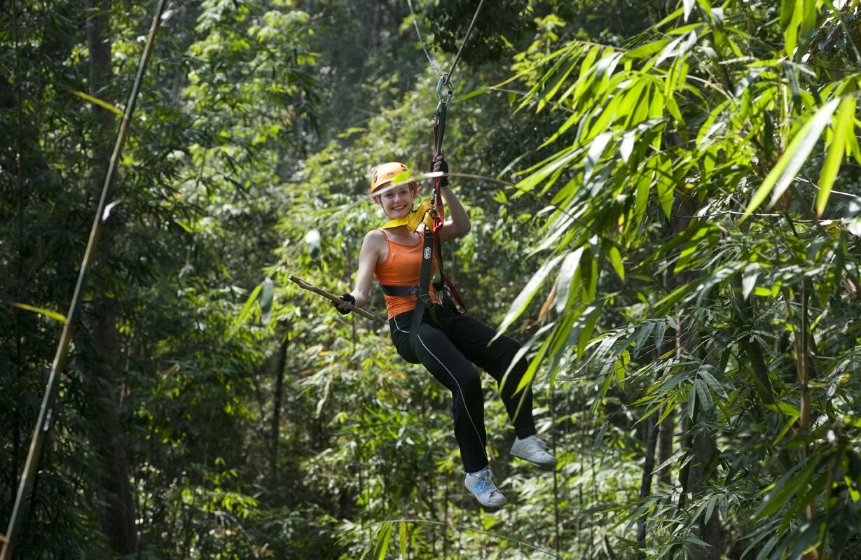 Zip-line Tree Top Explorer in Laos