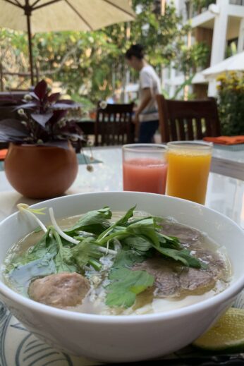 Bowl of pho in Hoi An, Vietnam